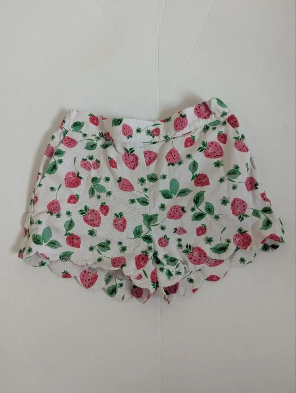 Crewcuts Shorts 7 Girls Strawberry Scallop Preppy Girly Summer